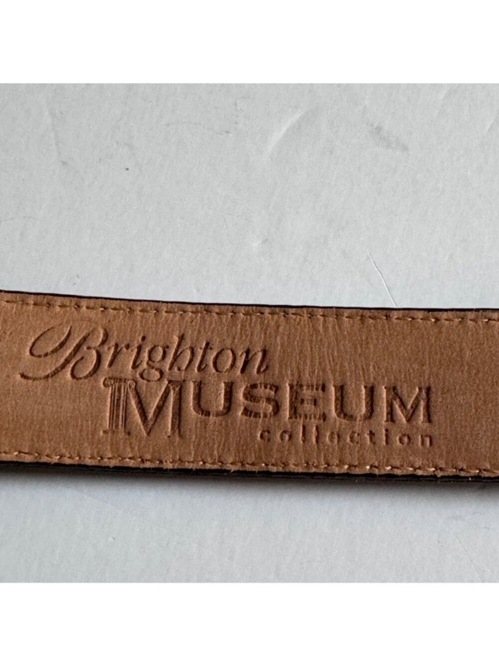 Brighton Brown Leather Belt Museum Collection M 37809 Sphinx Pegasus Vintage 90s - Picture 11 of 16